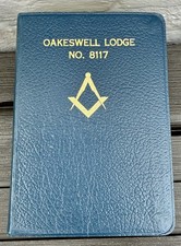 Masonic Holy Bible 1975 , Oakeswell Lodge No 8117. Staffordshire Blue, Boxed