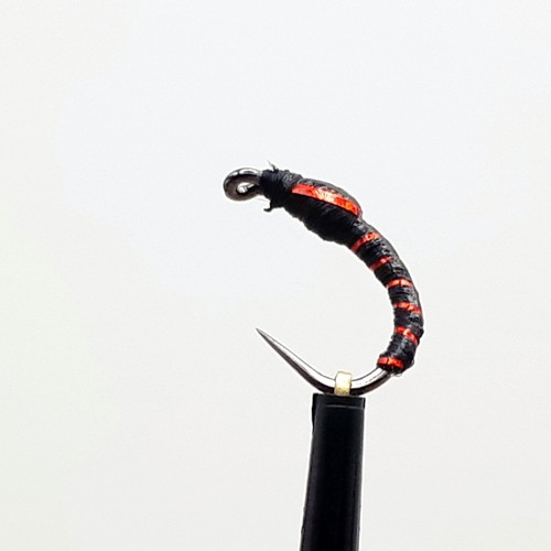 Barbless black red epoxy - black,