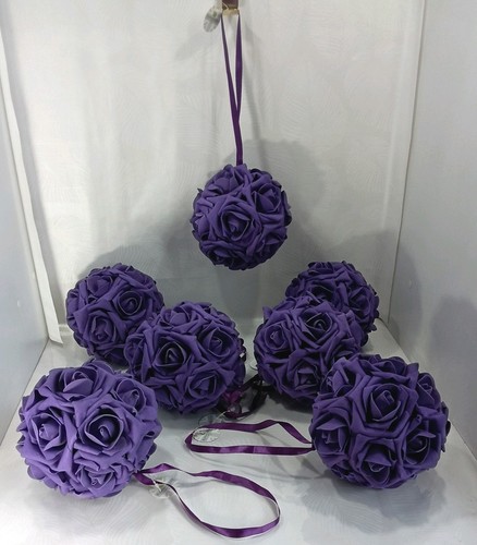 Purple kissing balls - 7,