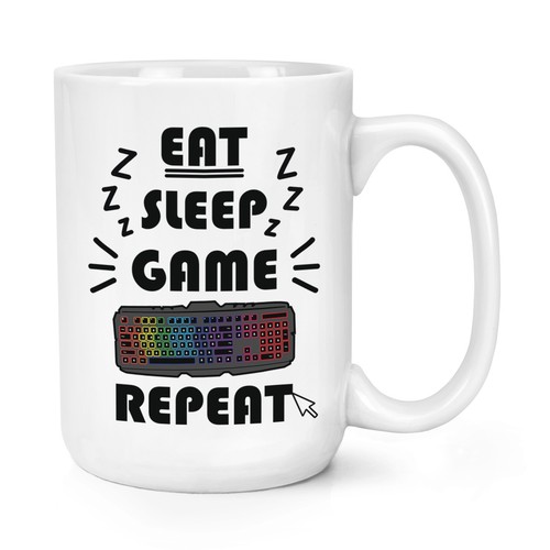 Eat sleep game repeat 15oz - repeat,