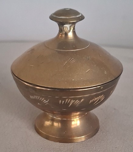 Small brass engraved stemmed - small,