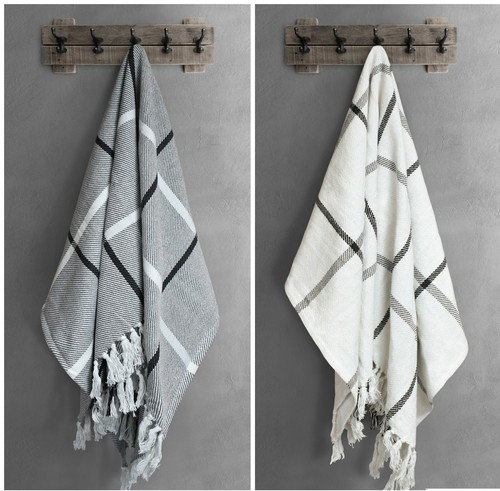 100 cotton check - cotton, throw