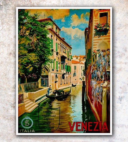 Italy venice art travel poster - venice,