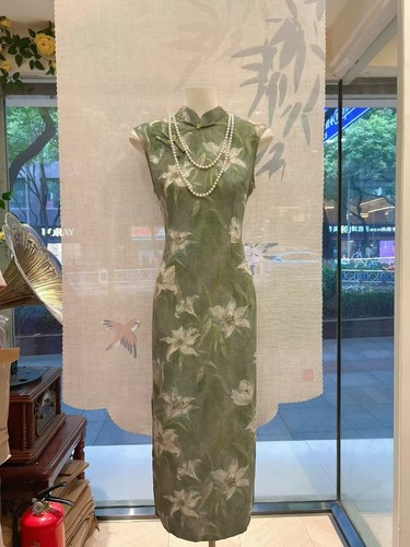 Mushannong cheongsam green - cheongsam,