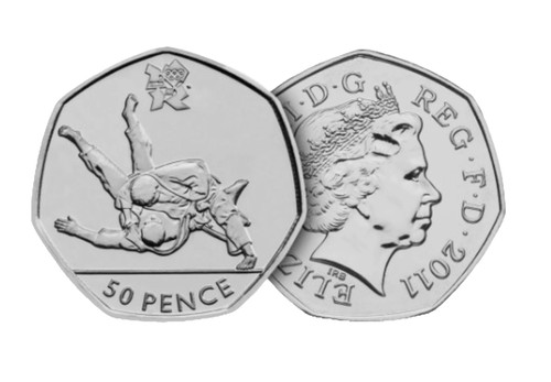 2011 olympic judo 50p - judo, coin