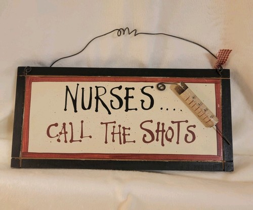 Wooden sign nurses - wooden, call