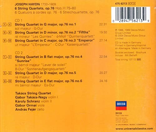 Takcs quartet haydn six - takcs, haydn: