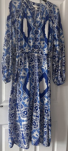 Long grecian blue white - h&m,