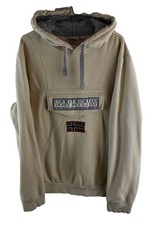 NAPAPIJRI Beige Hoodie size XL Mens Pullover Jumper Casual Outdoors Outerwear