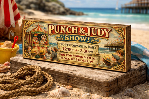 Punch and judy sign - judy,