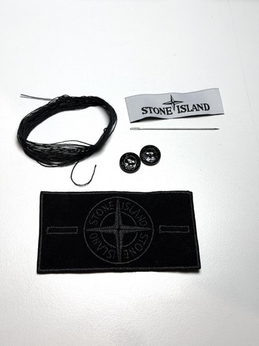 Black stone island badge - black,