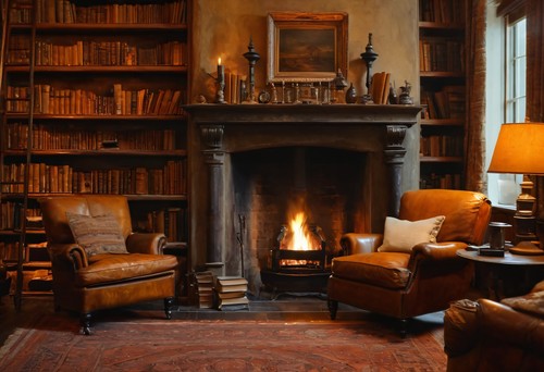 Fireside armchair among - armchair,