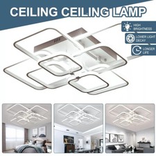 Dimmable LED Ceiling Light Square Pendant Lamp Kitchen Living Room Bedroom Light
