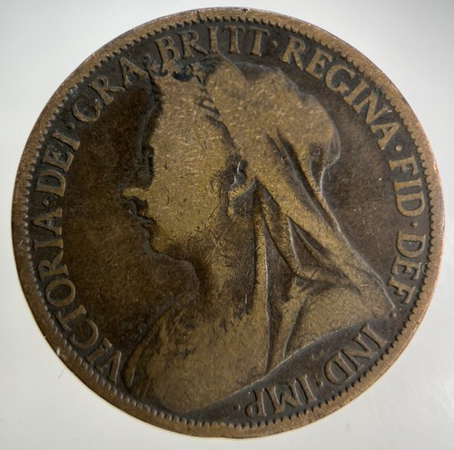 1900 victoria one penny - 1900,