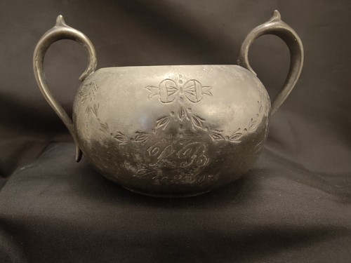 Pewter sugar bowl 1936 - pewter,