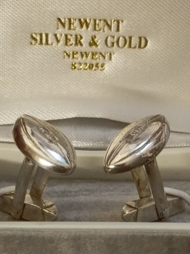Vintage solid silver cufflinks - silver,