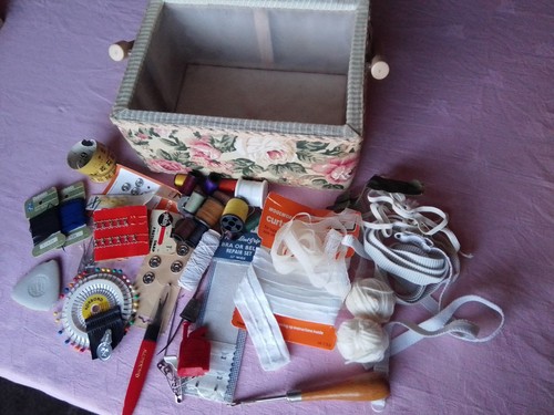 Sewing box basket with - box,