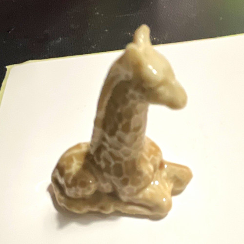 Glazed ceramic giraffe - ceramic,
