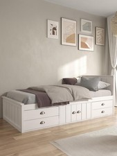 Atlanta Kids Single Bed White | 4 Drawers & Cupboard | Storage Bed