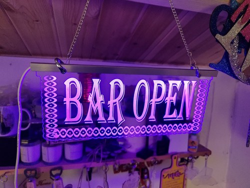 Man cave open bar - open,