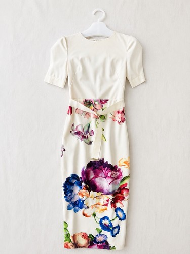 Ted baker white midi floral - midi,