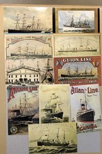 Various Steam Ship Picture Postcard Set