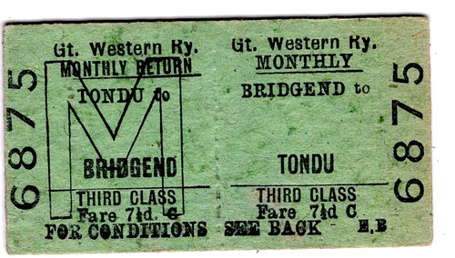 Railway ticket w r - railway, ticket: