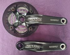 Retro Truvativ Hussefelt ISIS crankset cranks 9 speed 22/32t ring, Poly guard