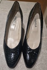 Carvela Ladies Black Patent leather Court  Shoes Size 7.5 (40.5) 