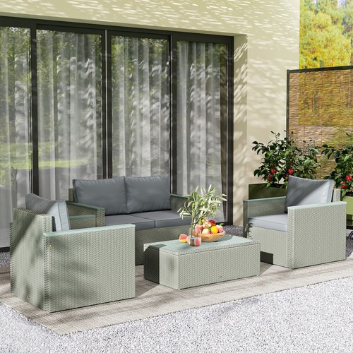 Outsunny piece rattan garden - 4,