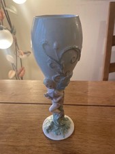 CERAMIC FAIRY PIXIE GOBLET / GLASS