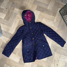 Joules Age 6 Girls Blue Quilted Coat Lot 52