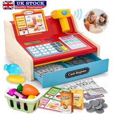 Wooden Toy Cash Register for