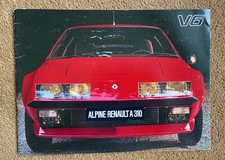RENAULT ALPINE A310 1984 Car Sales Brochure Parts Manual V6 A110 GTA Rally Turbo