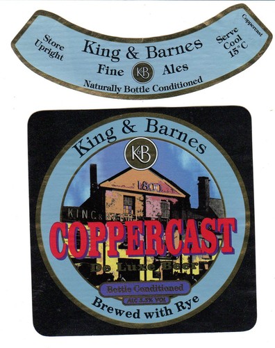 Beer label king barnes - label:,