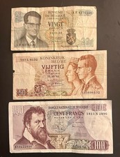 Set Of 3 Banknotes Belgium ??