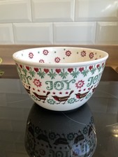 Emma Bridgewater Christmas Joy Star Robin Pudding Basin Large Serving Bowl