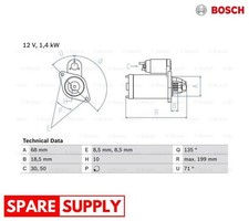 STARTER FOR CHEVROLET AVEO