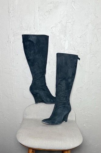 2000 knee high wedge boots - 2000's,