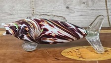 A Large Vintage Mid Century Modern Murano Hand Blown Fish Ornament