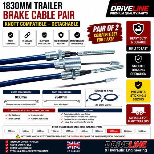 1830mm knott trailer - 1830mm,