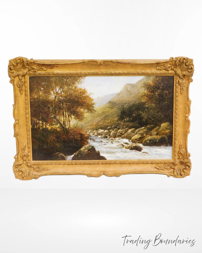 Cornish 19thc oil river - 19thc.,