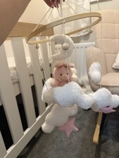 Pink Rabbit Cot Mobile