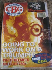 CLASSIC BIKE GUIDE SEP 1994 GOING TO WORK ON A TRIUMPH WHITE HELMETS ON TIGER 75