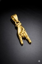 18k Gold Plated Mano Cornuto