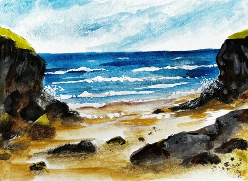 Aceo original watercolour - original,