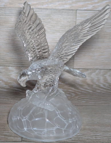 Clear crystal eagle figurine - crystal,