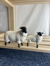 Beswick Black-Faced Sheep & Lamb No.1765 & 1828 Manufactured 1963-2002