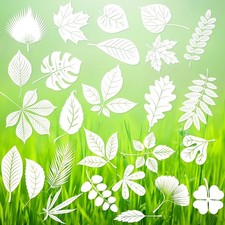 4 Sheets / 26Pcs Leaf Window
