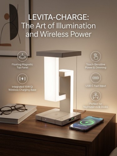 Floating led desk lamp - lamp, w/